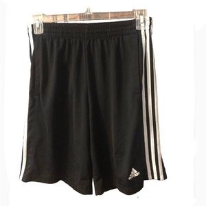Men’s 10” adidas athletics shorts with pockets, Large, black and white